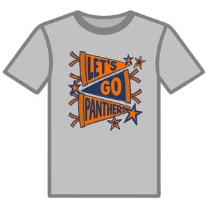 Let's Go Panthers Flag Design Tee
