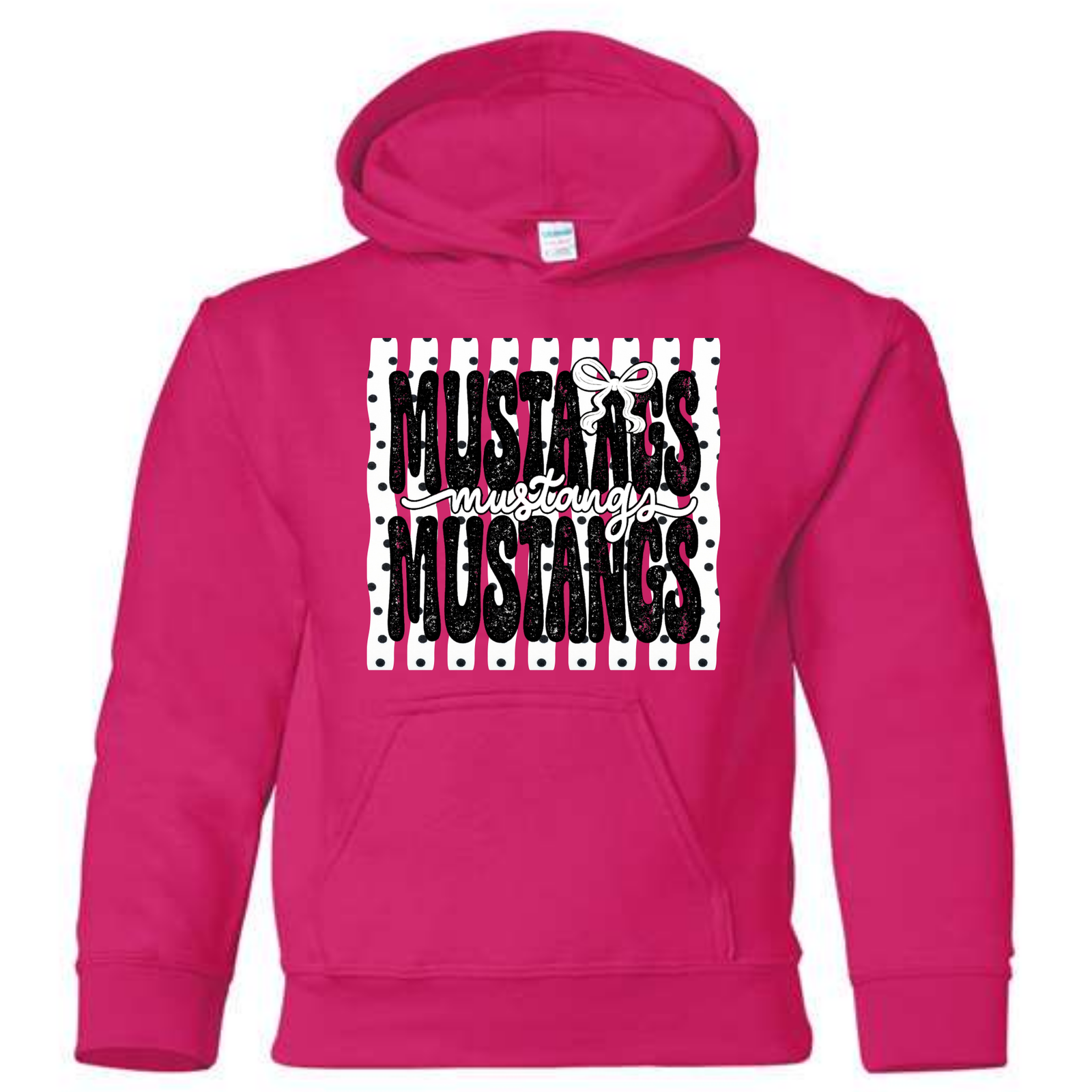 IIS Mustangs Polka Dot Design T-Shirt