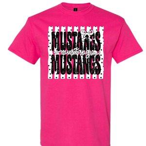 IIS Mustangs Polka Dot Design T-Shirt