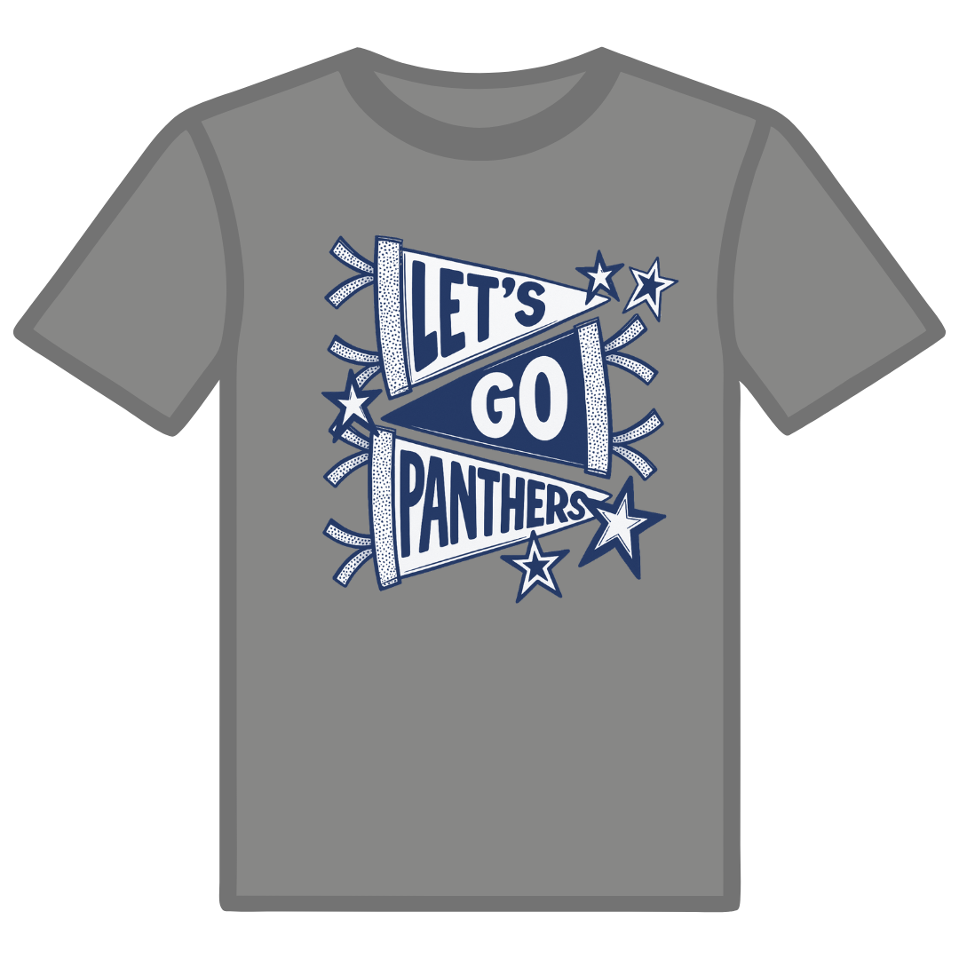 Let's Go Panthers Flag Design Tee