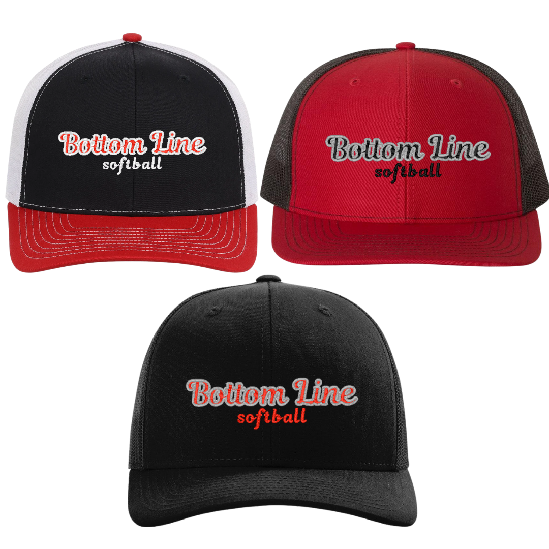 Bottom Line Softball Embroidered Hat